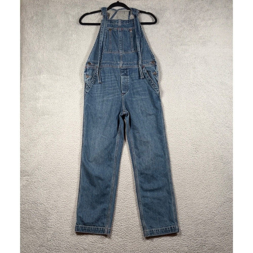 We The Free Free People Women Blue Denim Overalls‎ Straight Leg Size 26